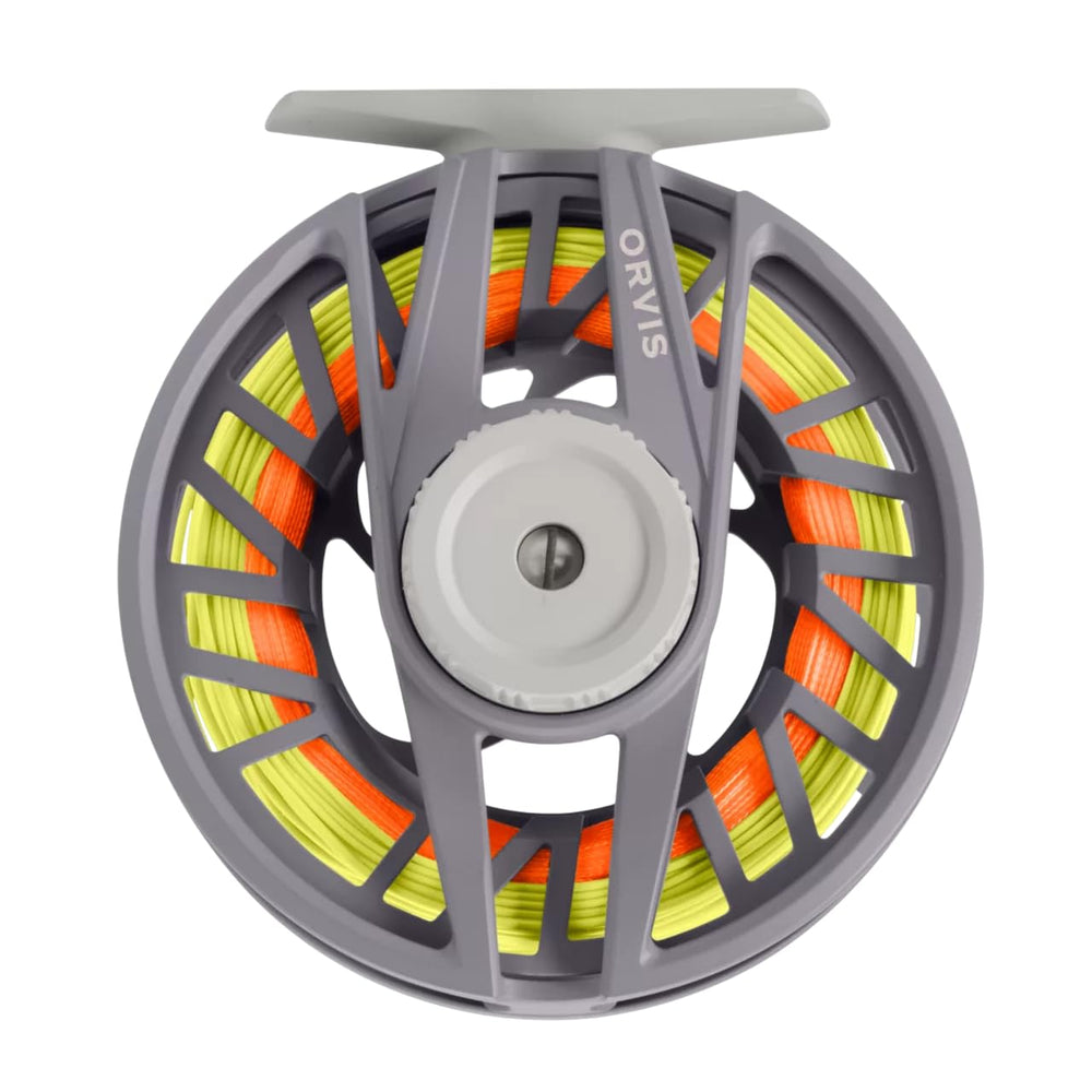 Orvis Clearwater drag system closeup emphasizes smooth, reliable tension during casts.