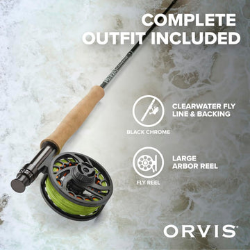 Orvis Clearwater line backing and leader kit ready for fishing.