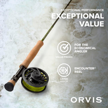 Grip and reel of the Orvis Encounter 9' 6-Wt