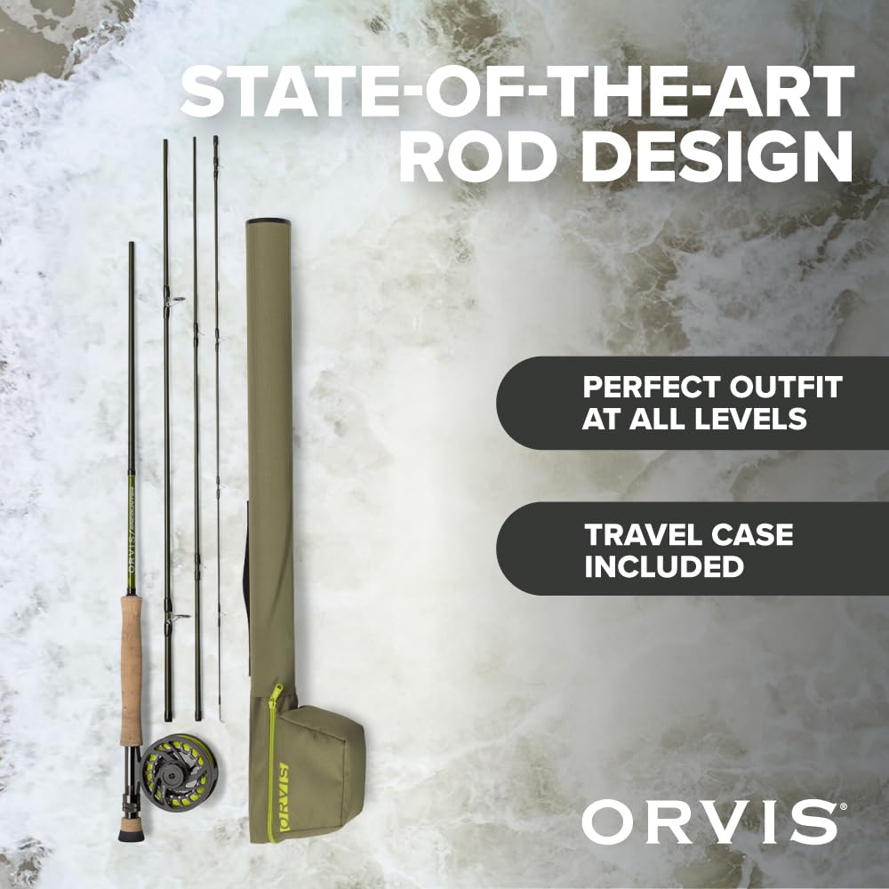 Orvis Encounter Outfit backing visible, dependable line capacity.