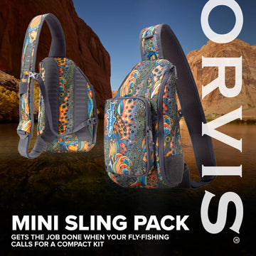Orvis Mini Sling Pack left shoulder design frees your casting arm for smooth casts