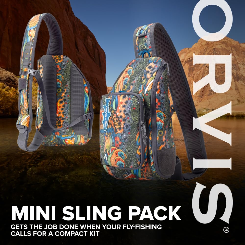 Orvis Mini Sling Pack left shoulder design frees your casting arm for smooth casts