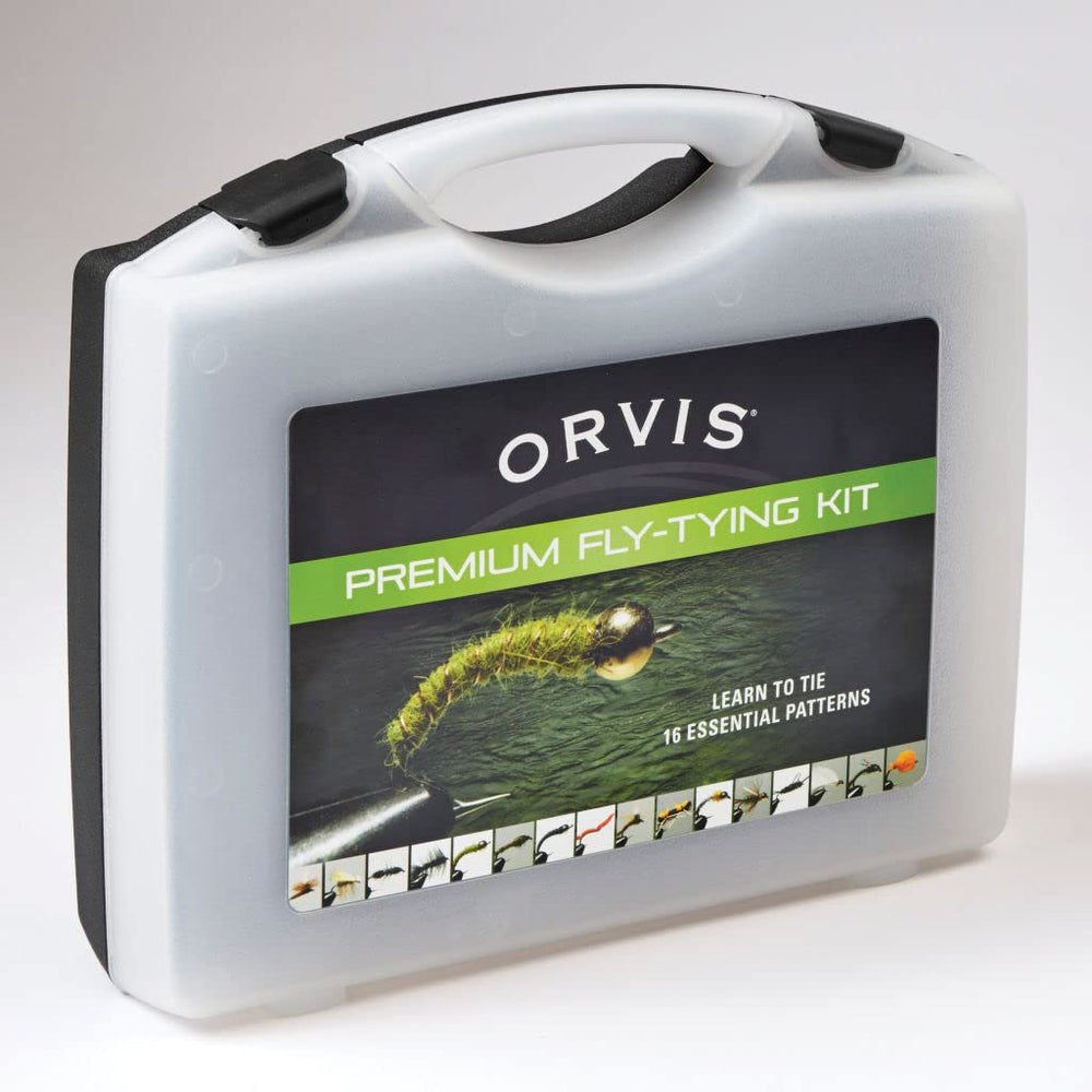 Orvis Premium Fly Tying Materials highlight 16 patterns to build 160 flies.