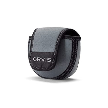Orvis Reel Case Asphalt Small interior with stretch mesh pocket