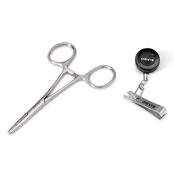 Orvis Tool Kit Silver Gray nippers with Comfy Grip for secure, precise cuts in all weather.