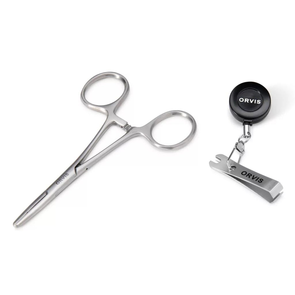 Orvis Tool Kit Silver Gray nippers with Comfy Grip for secure, precise cuts in all weather.