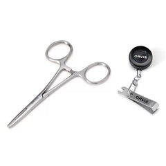 Orvis Tool Kit Silver Gray nippers with Comfy Grip for secure, precise cuts in all weather.