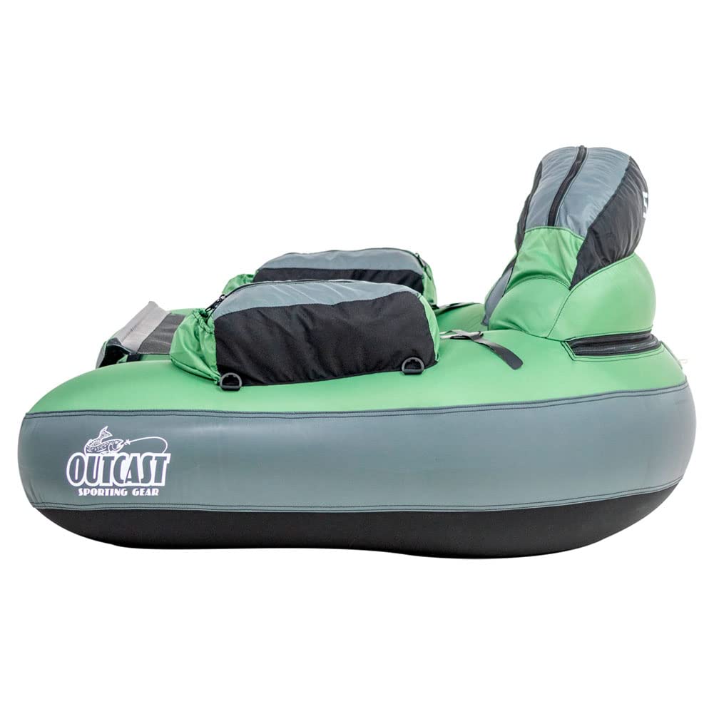 Summit float tube in sage and gray ready for remote lake adventures