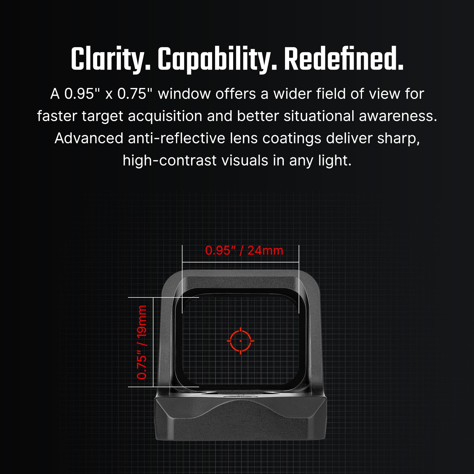 Side-loading battery access on the Osight C Micro reflex sight