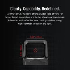Side-loading battery access on the Osight C Micro reflex sight