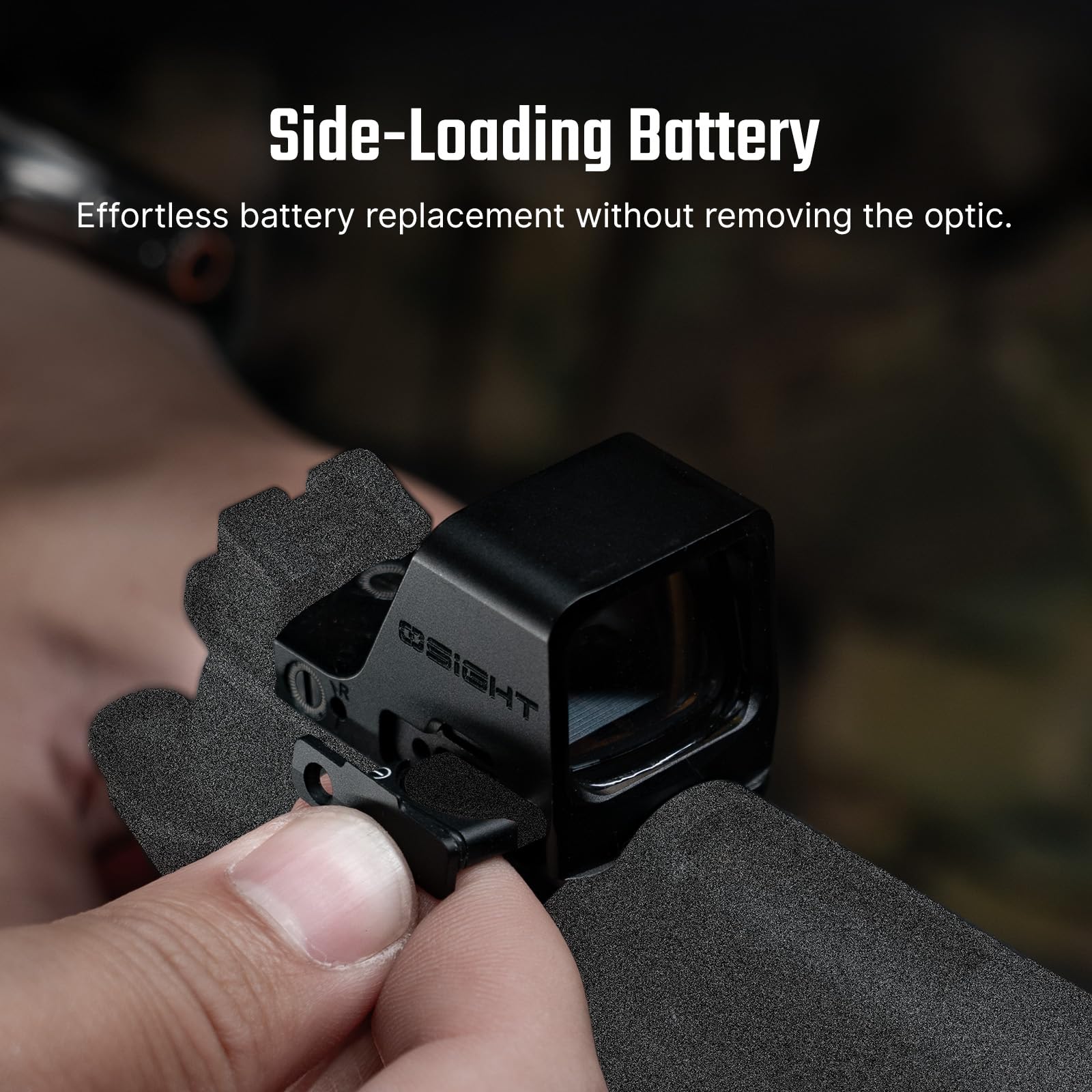 Open reflex sight with large field of view