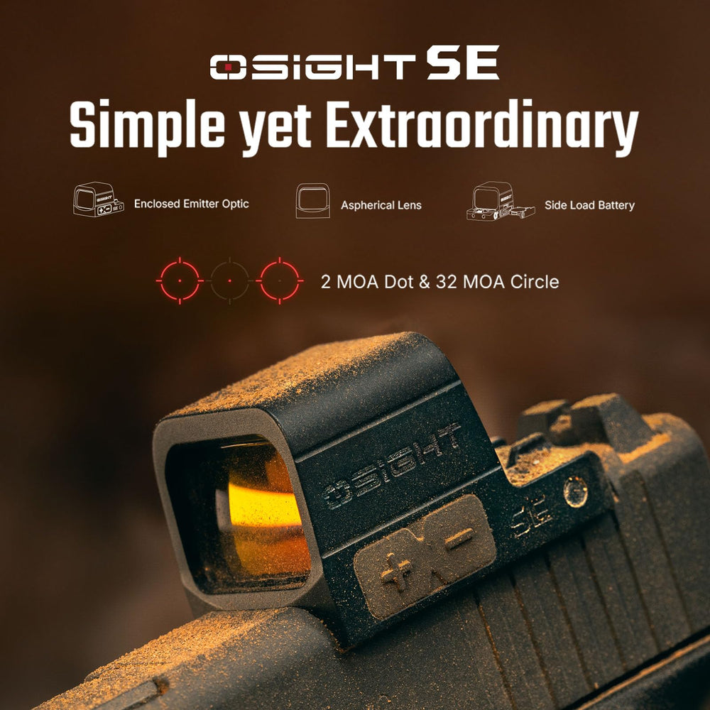 Osight SE aspherical-lens-window delivers distortion-free clarity for quick target acquisition.