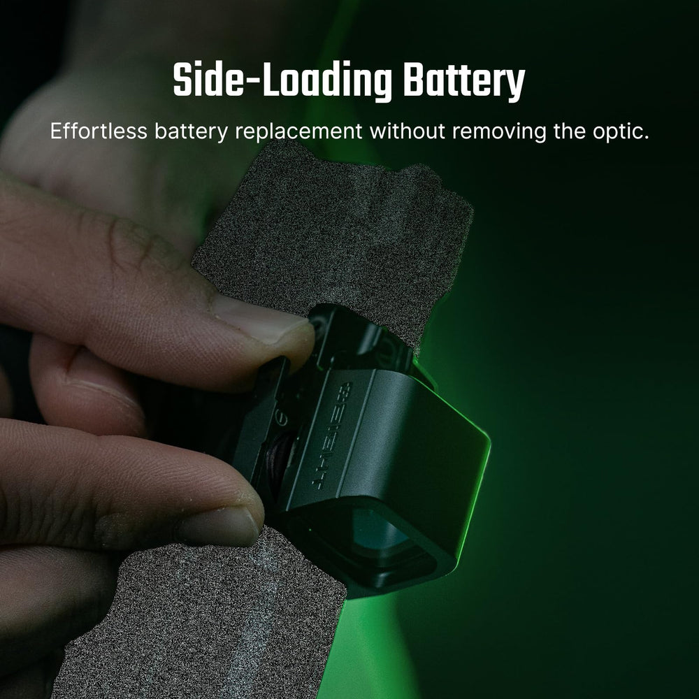 Osight SE aspherical lens delivers a distortion-free, clear sight picture.