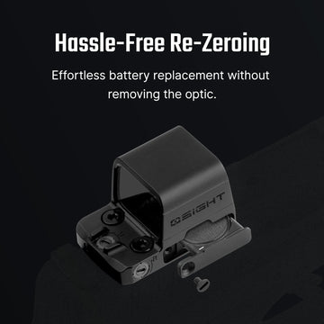 Osight SE dot-2moa-32moa-circle-reticle offers flexible aiming modes.