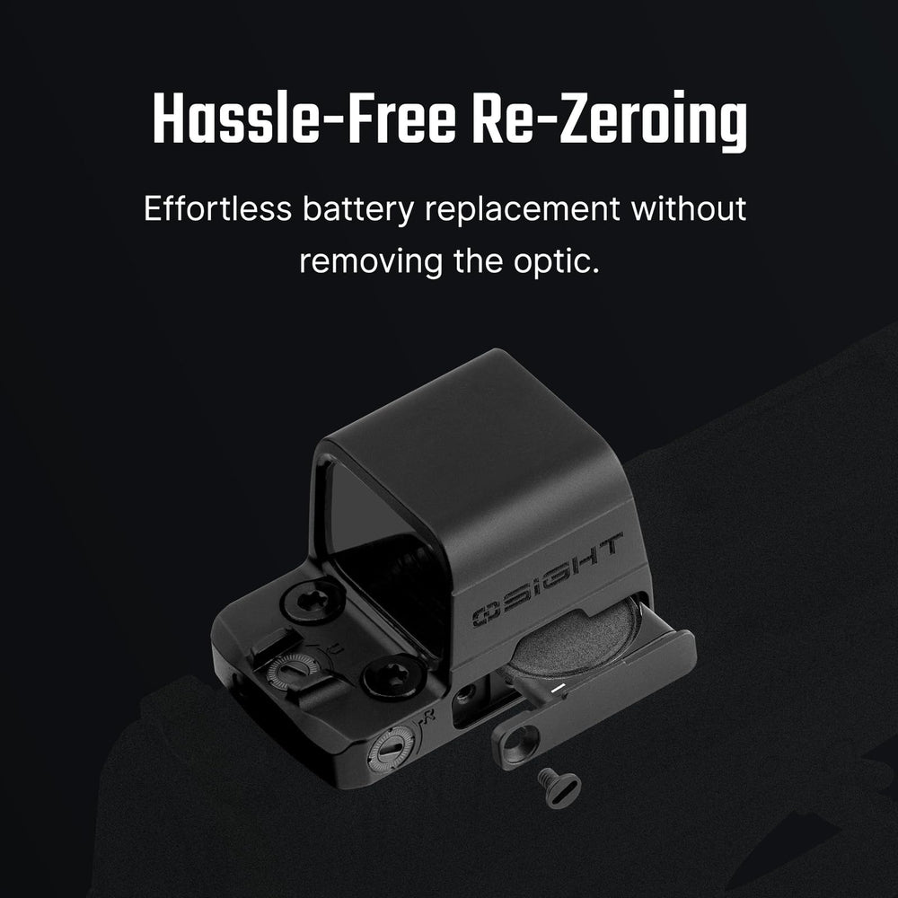 Osight SE dot-2moa-32moa-circle-reticle offers flexible aiming modes.