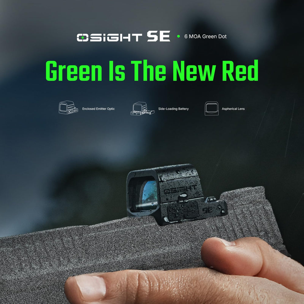 Osight SE enclosed emitter optic demonstrates rugged protection against the elements for reliable field use.