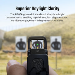 Osight SE side-loading battery enables quick, no-tool re-zeroing.