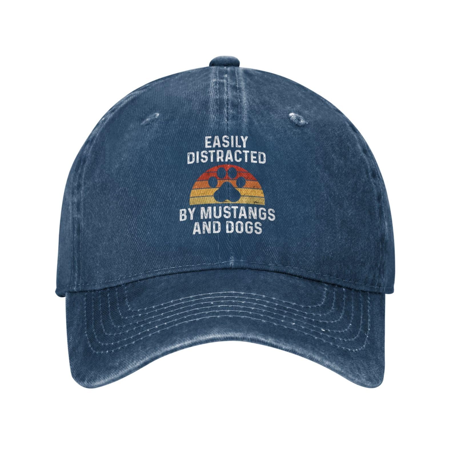 Ositerpz mustangs-dogs hat navy front view ideal for everyday outfits