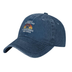 Ositerpz mustangs-dogs hat washed denim look enhances retro streetwear