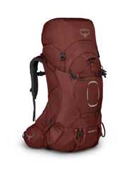 Osprey Aether 55L backpack exterior on trail showing durable build for rugged hikes