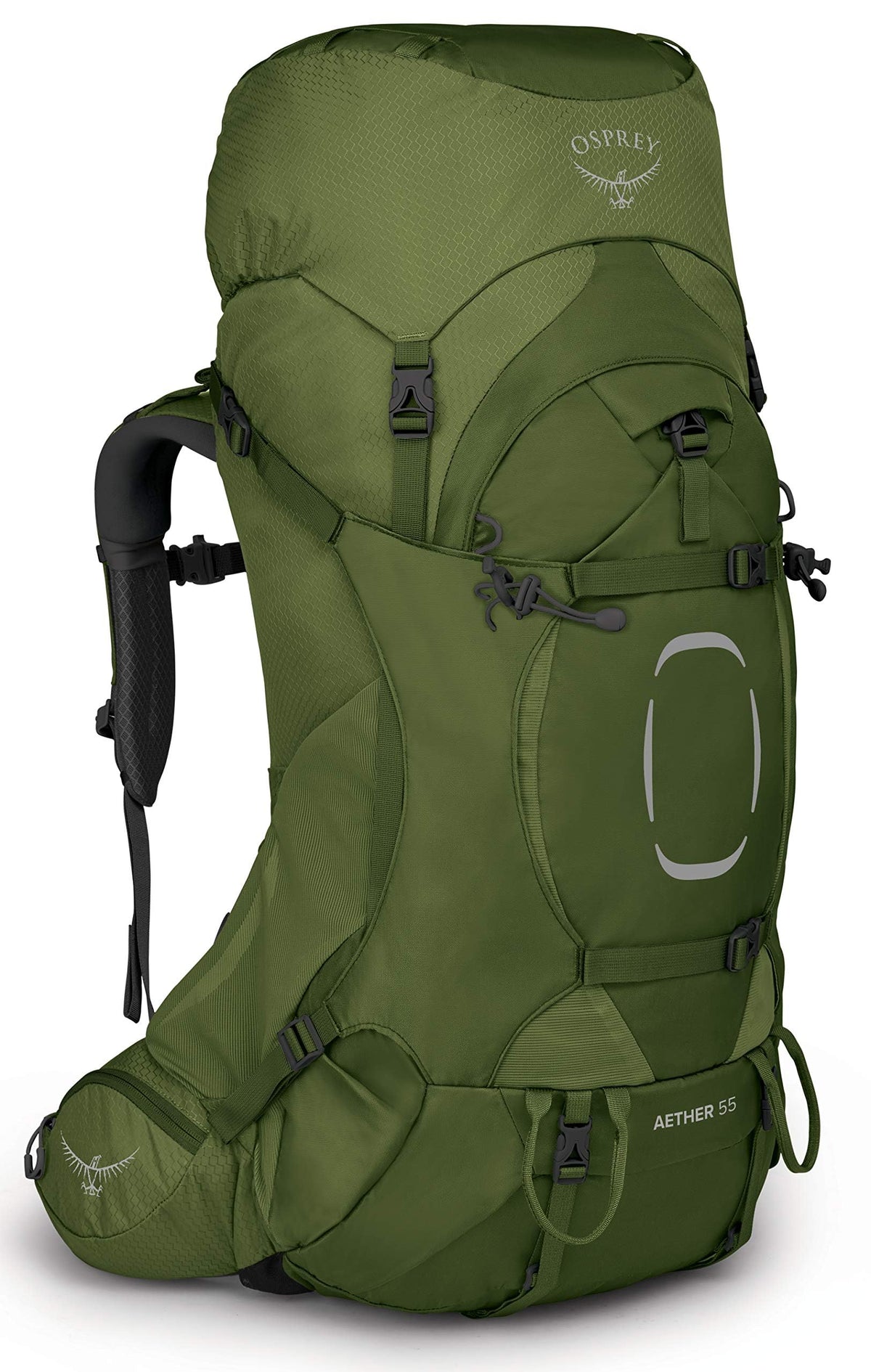 Osprey Aether 55L backpack on trail, ready for multi-day hike