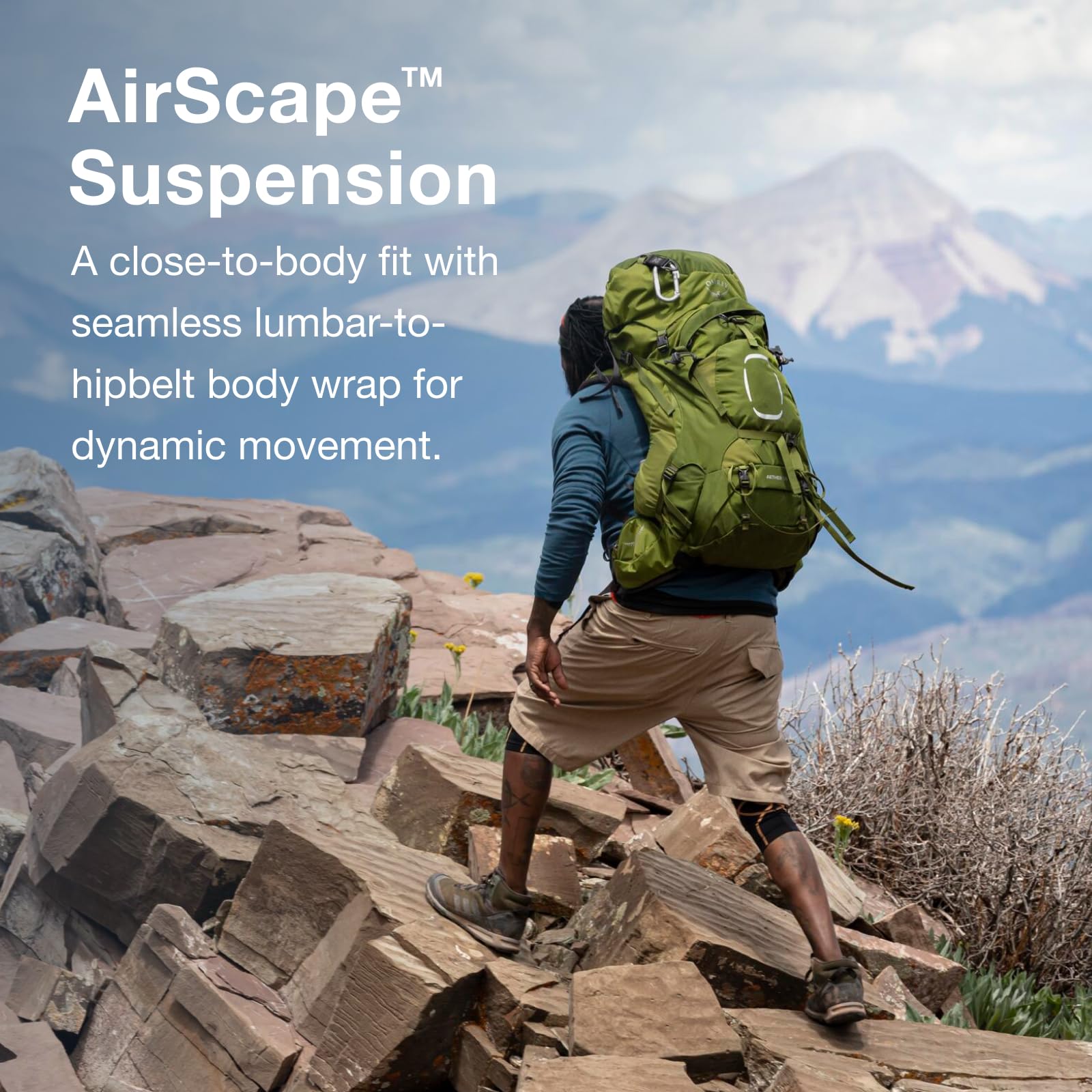 Osprey Aether 55L removable divider aids gear organization