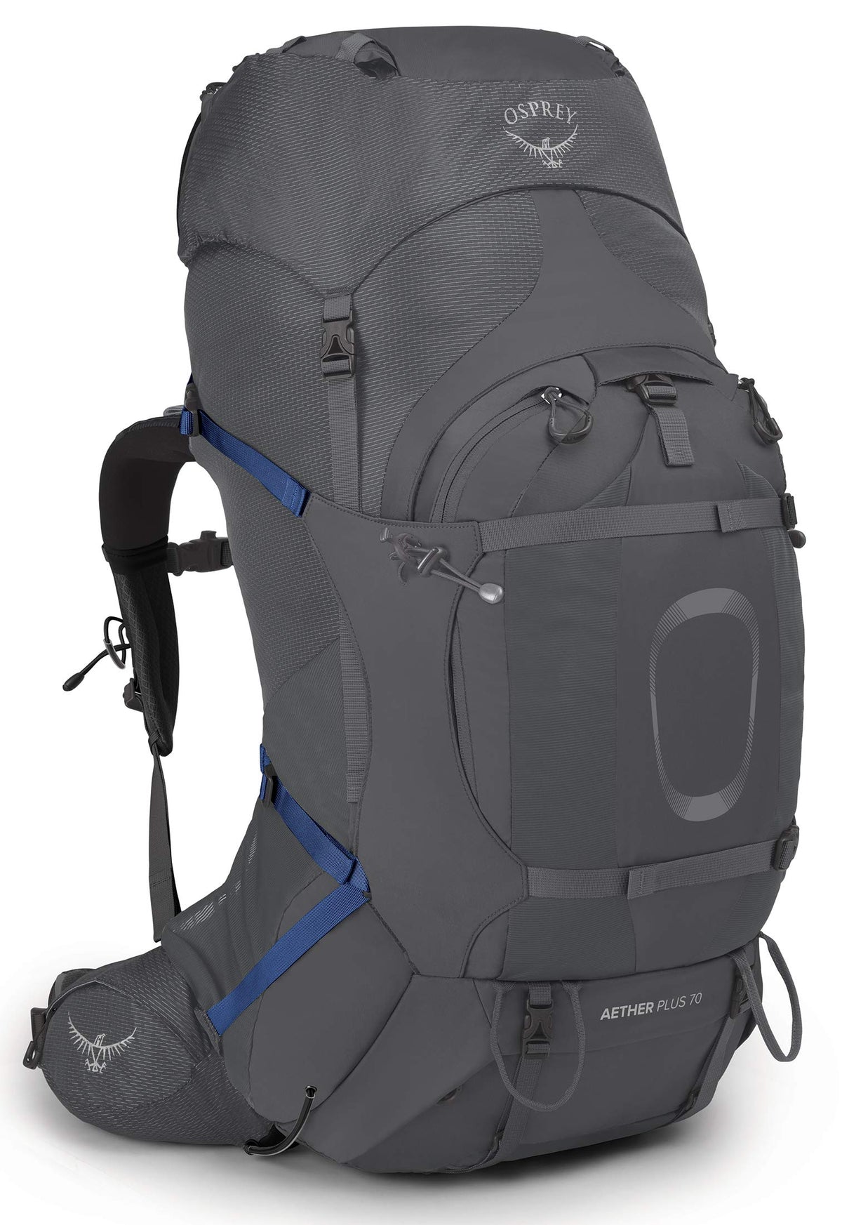 Osprey Aether Plus 70L backpack overview with ample capacity for multi-day trips.