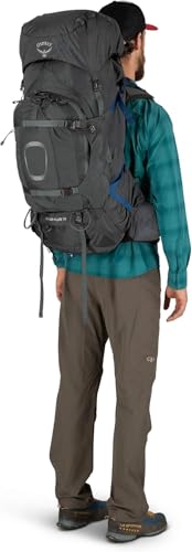 Osprey Aether Plus 70L top lid converts to DayLid for quick side trips.