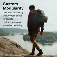 Osprey Archeon 24L laptop sleeve secures up to 16 inches.