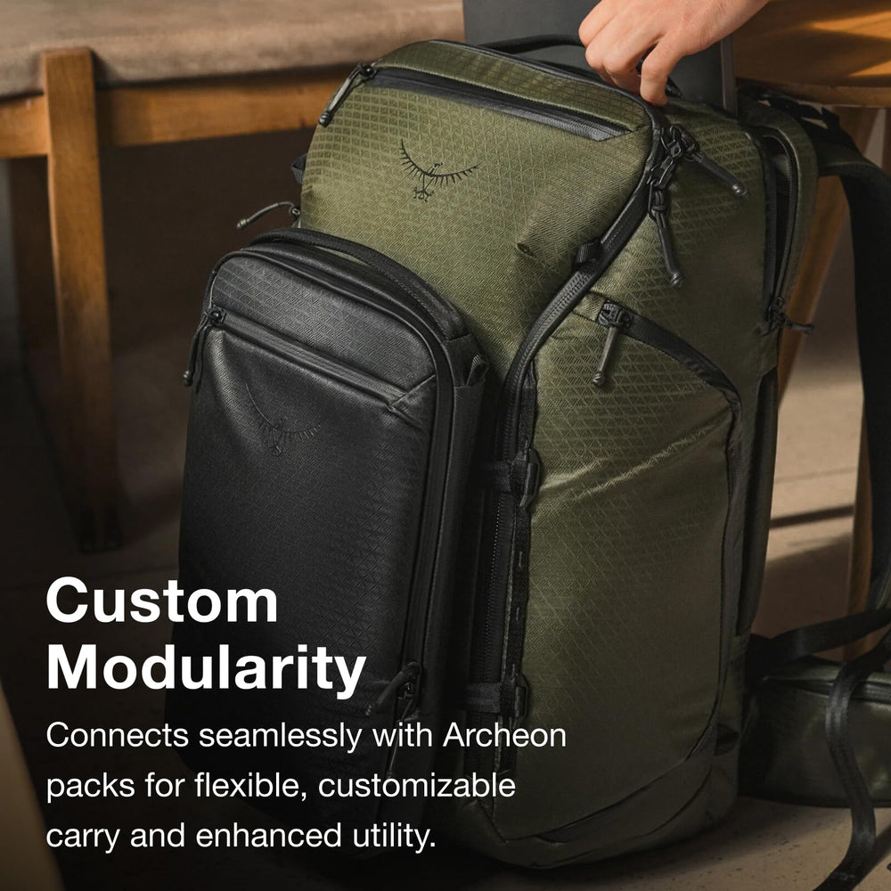 Osprey Archeon 30L padded laptop sleeve fits up to 16 inches.