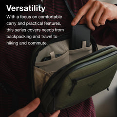 Osprey Archeon Commuter Chest Rig Bag back panel for breathable wear.