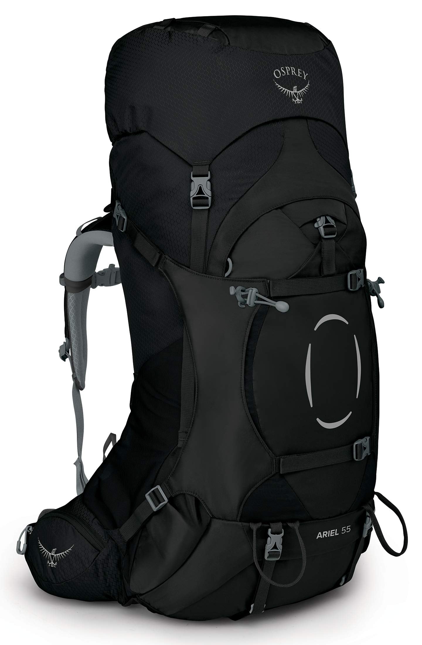 Osprey Ariel 55L front panel access for fast main compartment access on hikes