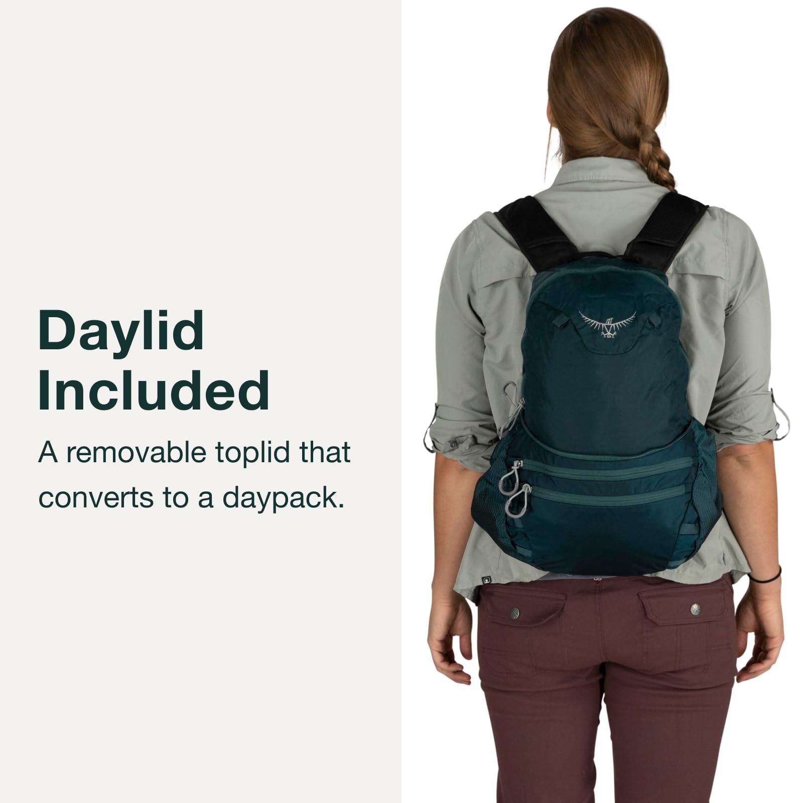 Osprey Ariel Plus 70L sleeping bag compartment keeps gear organized.