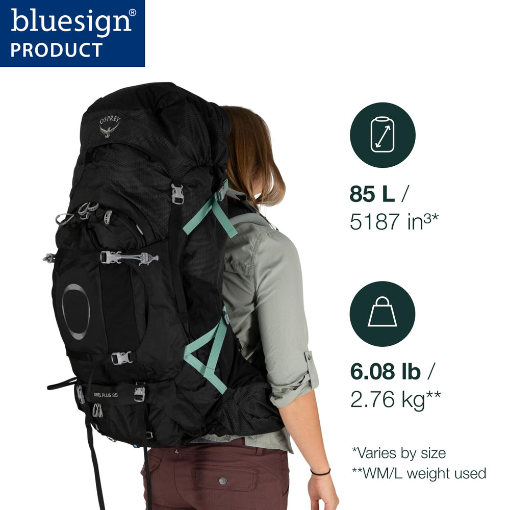 Osprey Ariel Plus 85L hipbelt with Fit-On-The-Fly for a secure fit
