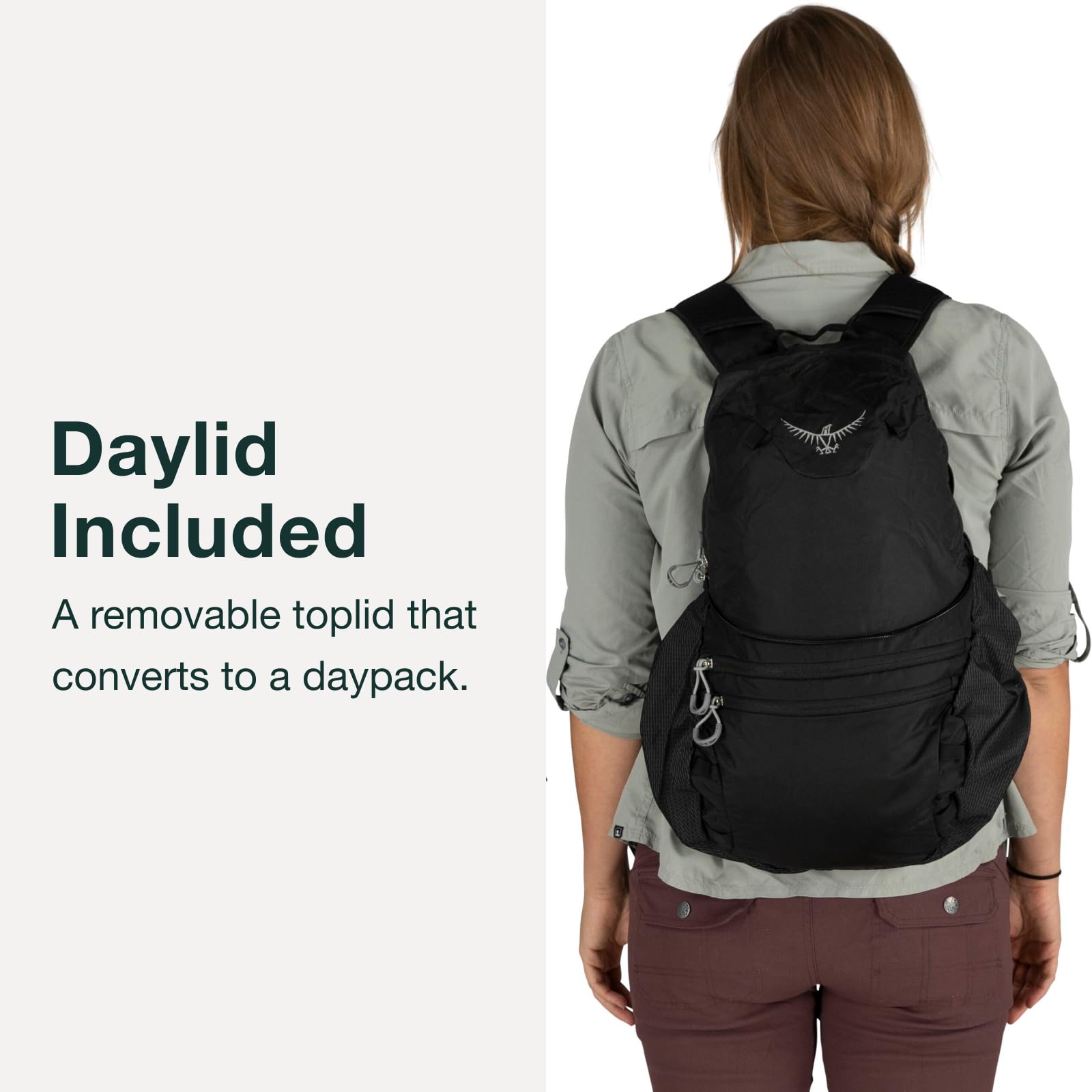 Osprey Ariel Plus 85L raincover included for wet-day protection
