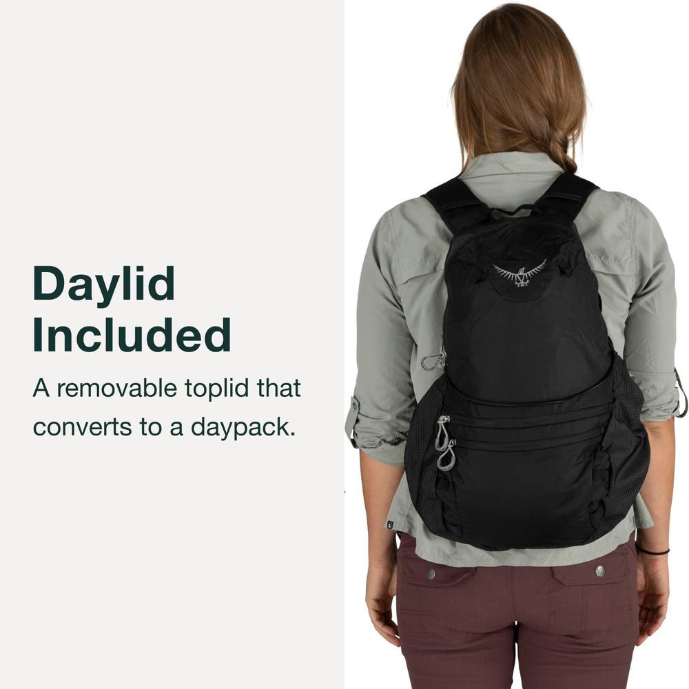 Osprey Ariel Plus 85L raincover included for wet-day protection