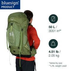Osprey Atmos AG 50L side stretch mesh pocket for bottle access