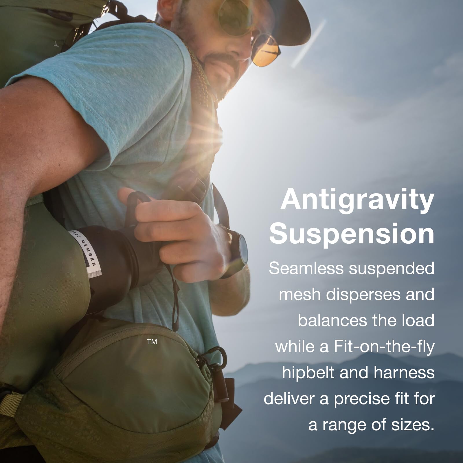 Osprey Atmos AG 65L side water pocket keeps bottles within easy reach