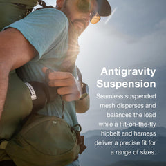 Osprey Atmos AG 65L side water pocket keeps bottles within easy reach