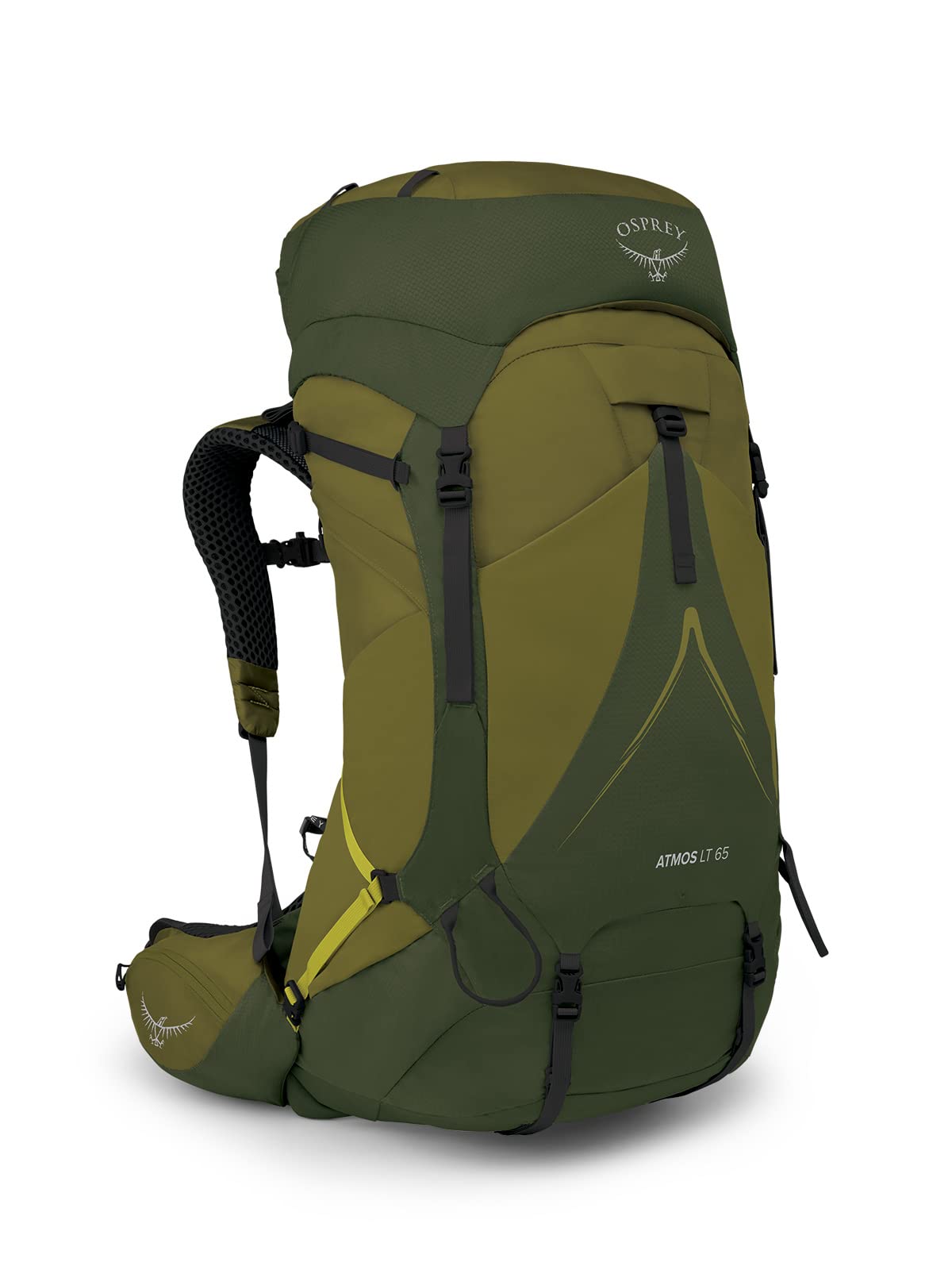 Osprey Atmos AG LT 65L backpanel offers breathable support for long hikes.