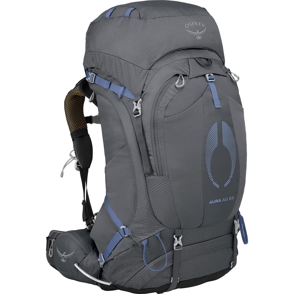 Osprey Aura AG 65L raincover deployed protects gear in sudden showers.