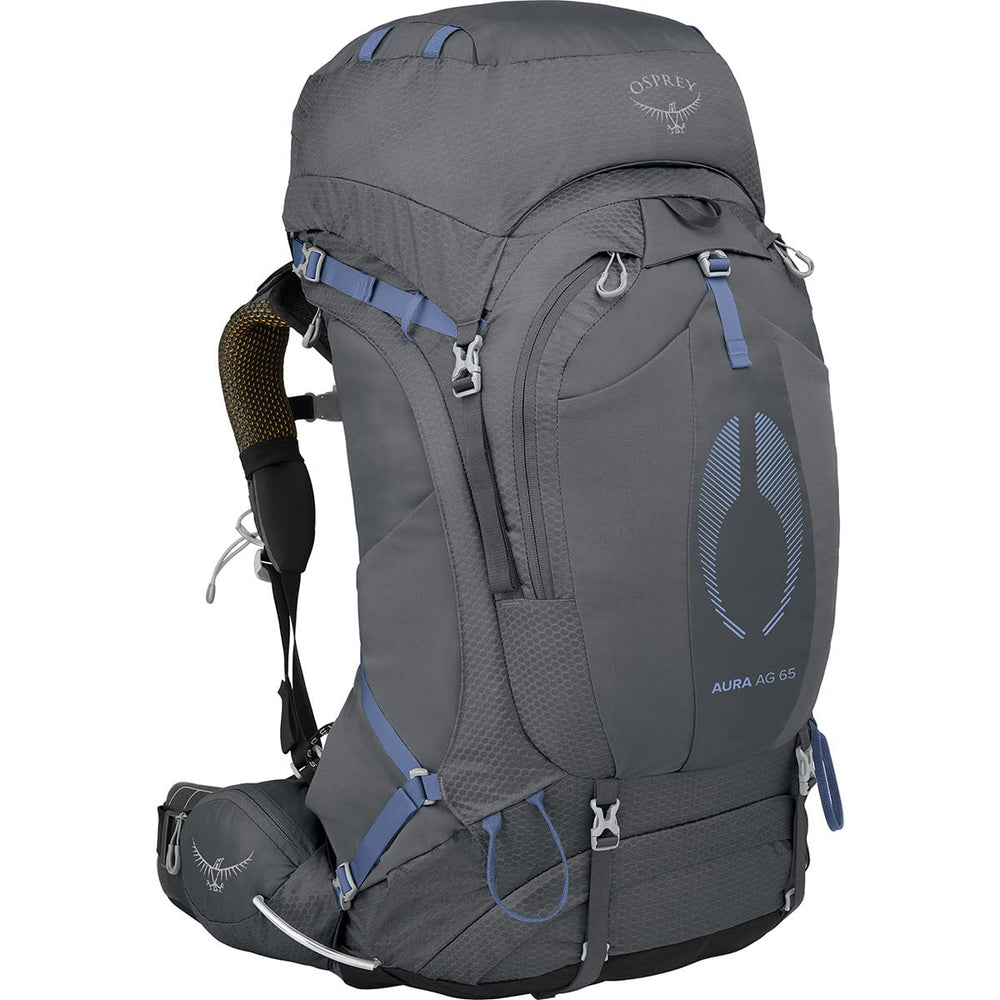 Osprey Aura AG 65L raincover deployed protects gear in sudden showers.