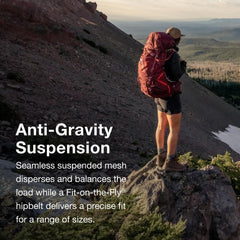 Osprey Aura AG LT 50L integrated raincover protects gear in changing weather