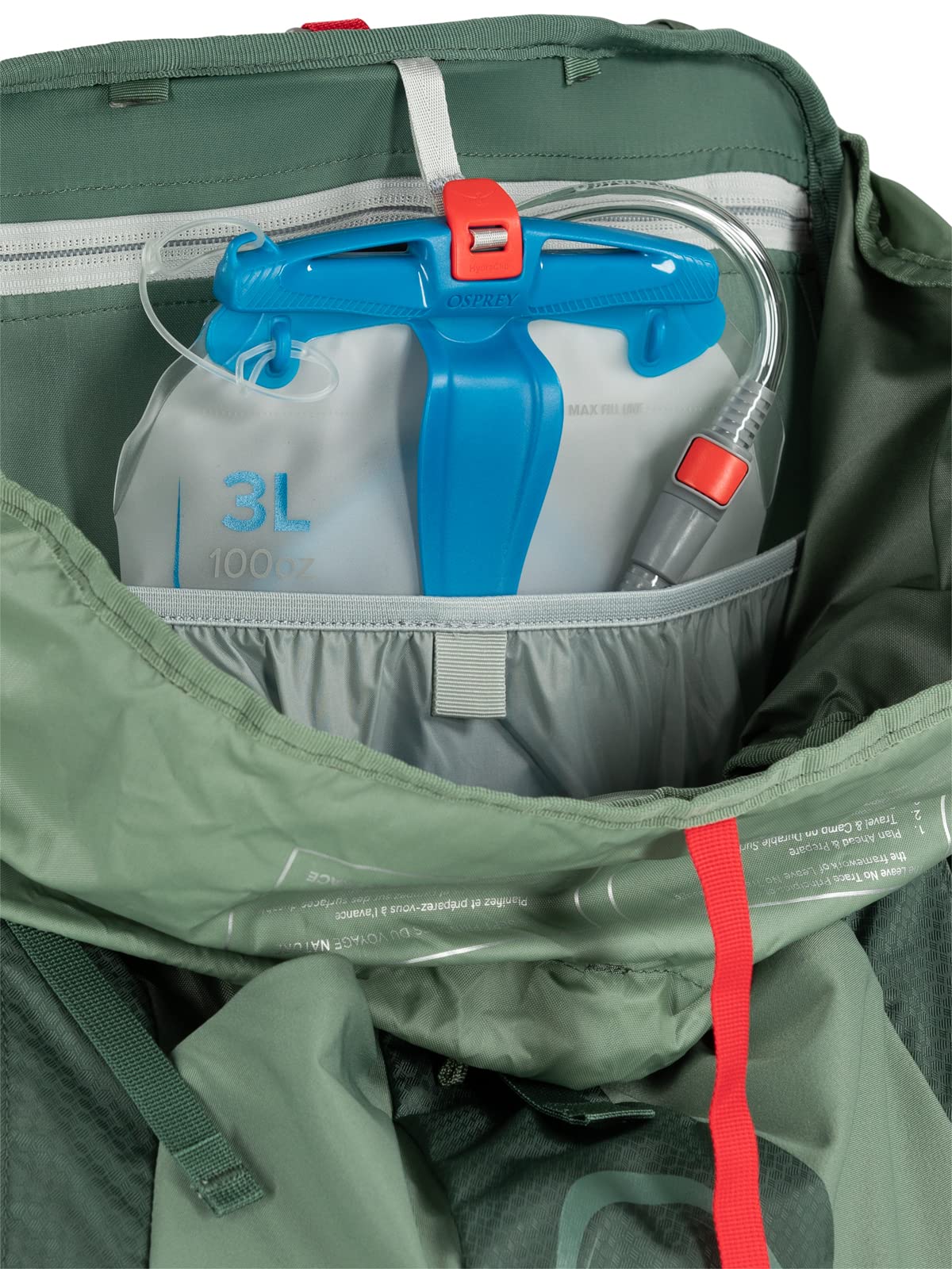 Osprey Aura AG LT 50L reinforced shove-it pocket for quick-access storage