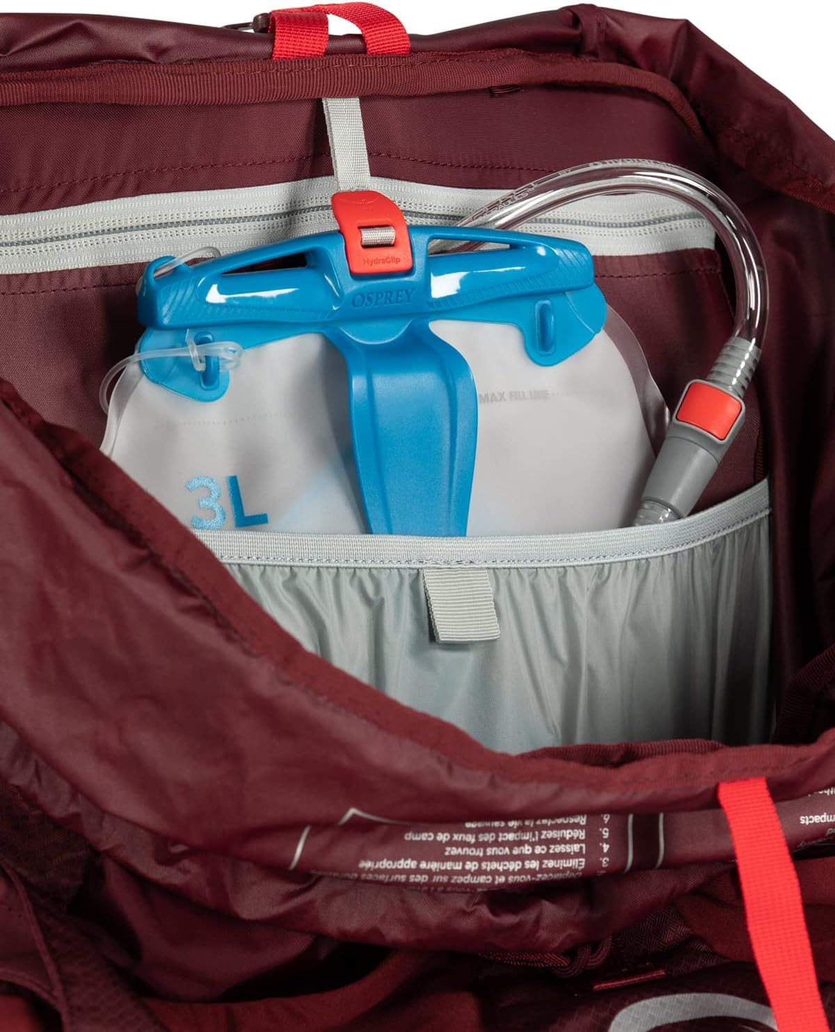 Osprey Aura AG LT 65L lightweight design reduces overall pack weight