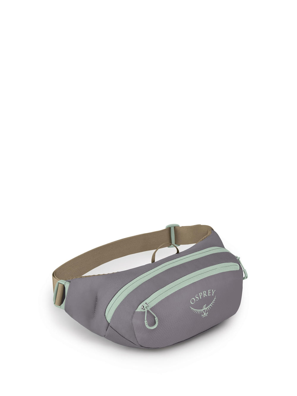 Osprey Daylite Waist Pack Soundwave Grey front pocket for quick access on hikes.