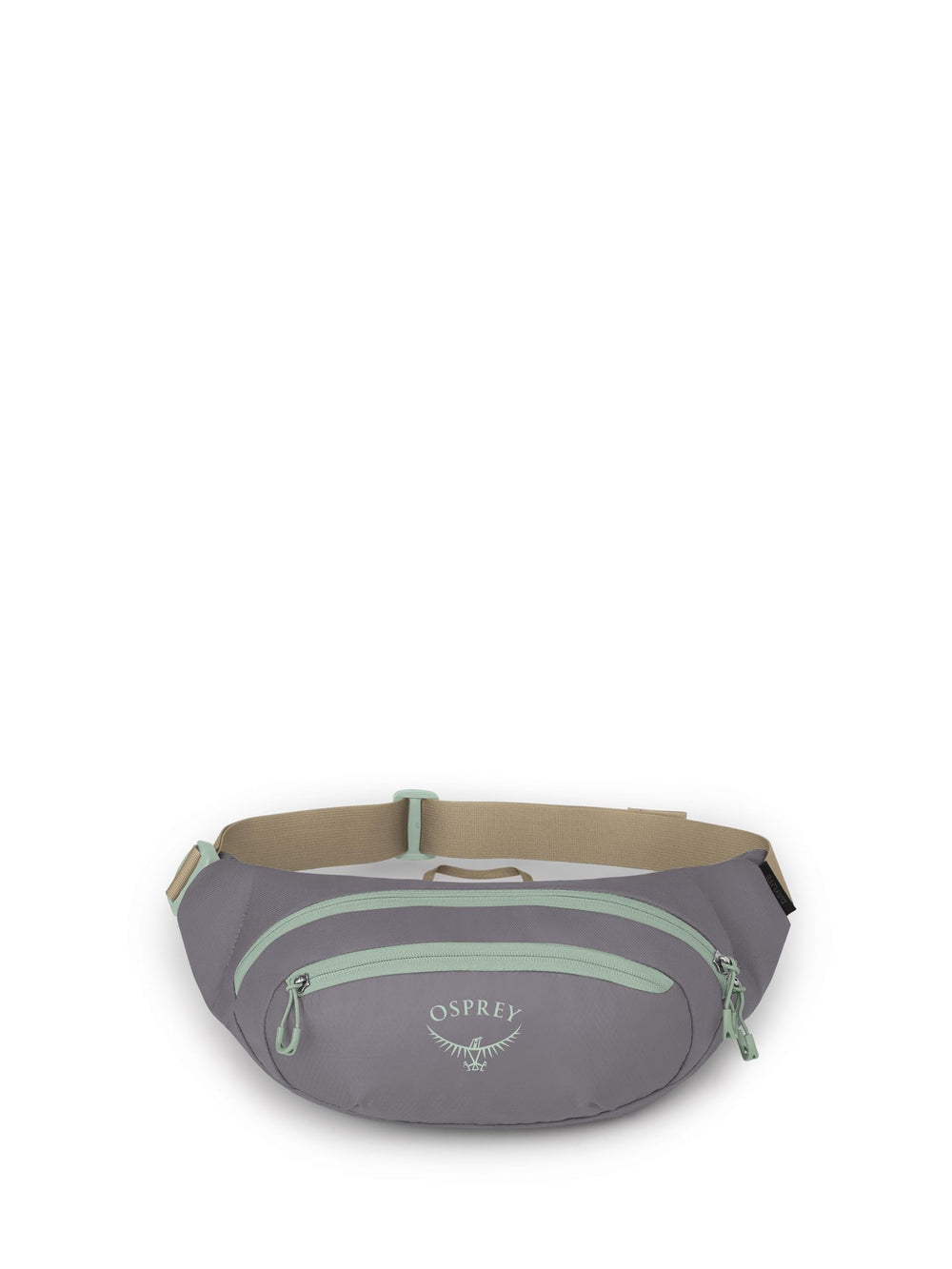 Osprey Daylite Waist Pack Soundwave Grey zipper pockets protect valuables on casual outings.