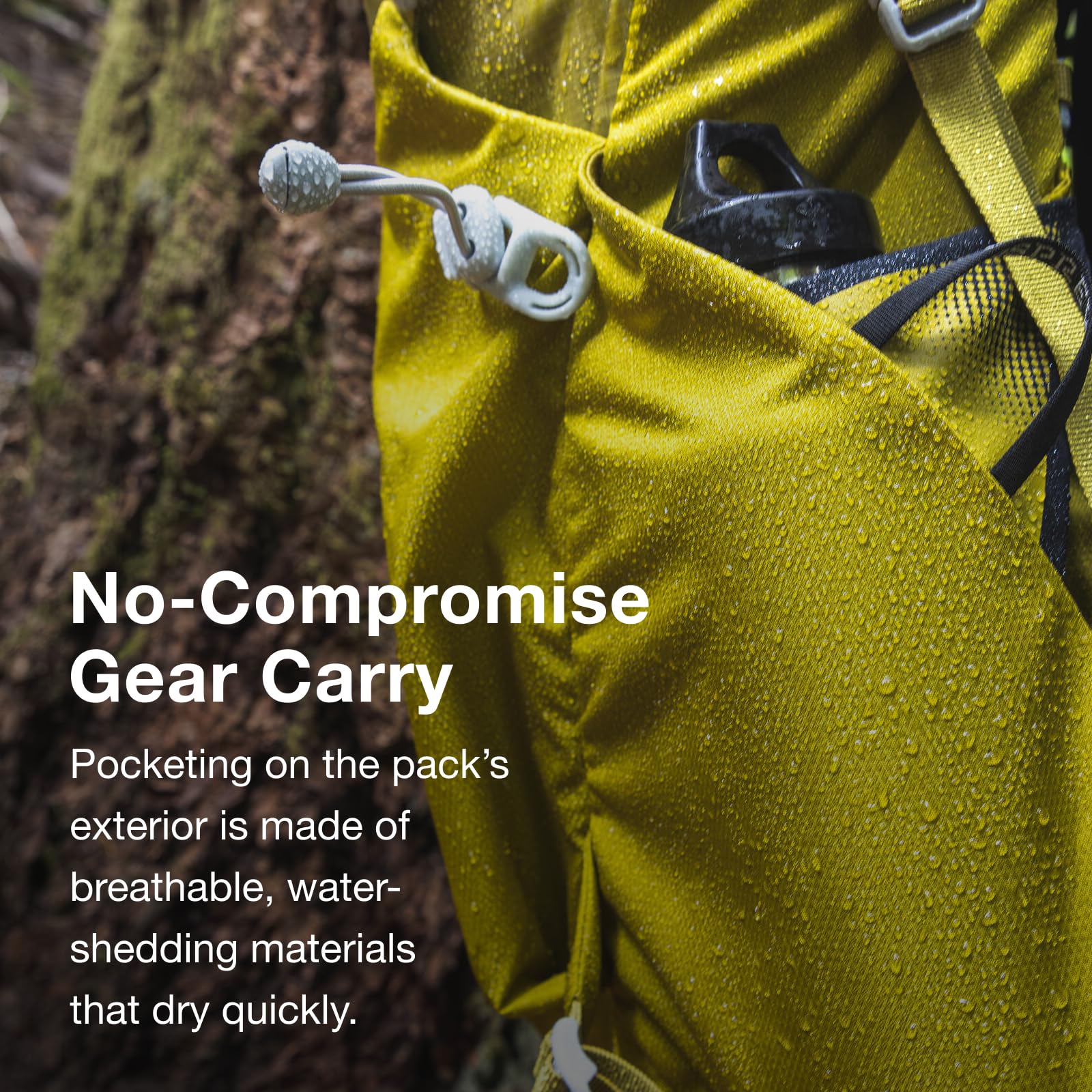 Osprey Downburst 26L external pockets dry quickly after use.