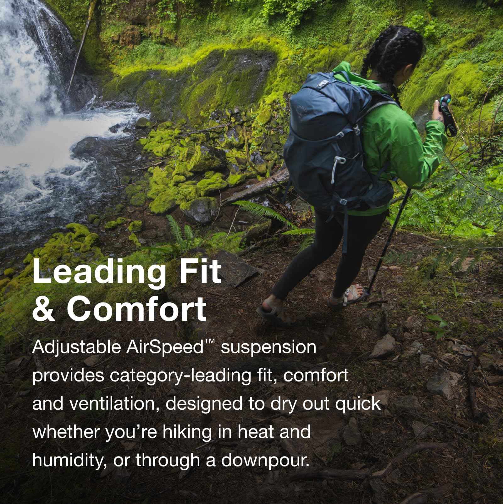 Osprey Downburst 26L roll-top closure provides quick access to gear