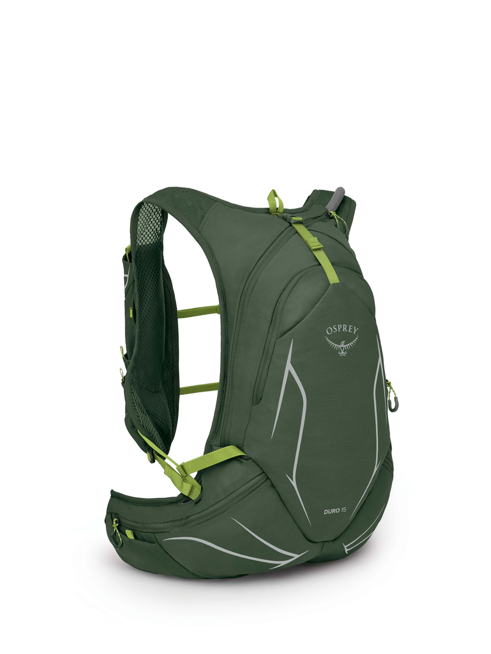Osprey Duro 15L ergonomic hip pockets offer quick access while running.